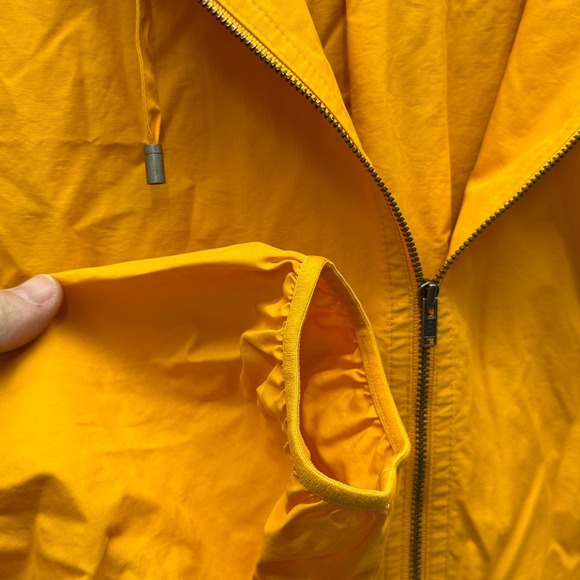 Eileen Fisher Women's Hooded Zip Up Jacket Windbreaker Size L Mango Yellow - Picture 7 of 10